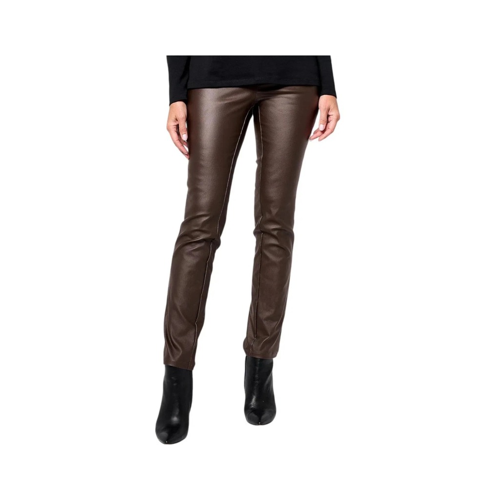 Kim Gravel Jingle Belles Rebellious Coated Twill Straight Pants Espresso Tall 16